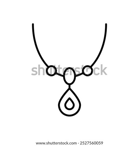 Necklace icon isolated on a white background. Vector illustration.