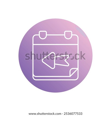 Calendar With Arrows icon isolated on a white background. Vector illustration.