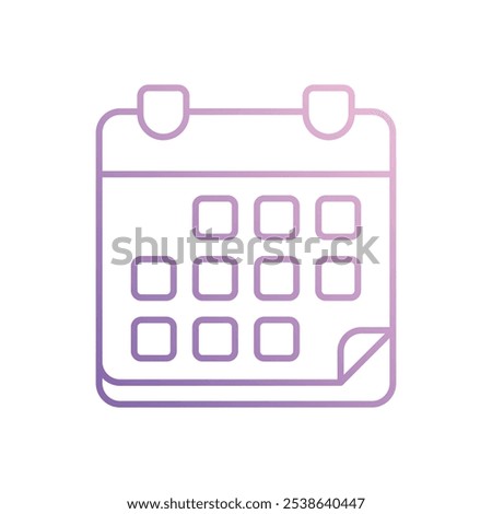 Calendar With Multiple Pages icon isolated on a white background. Vector illustration.