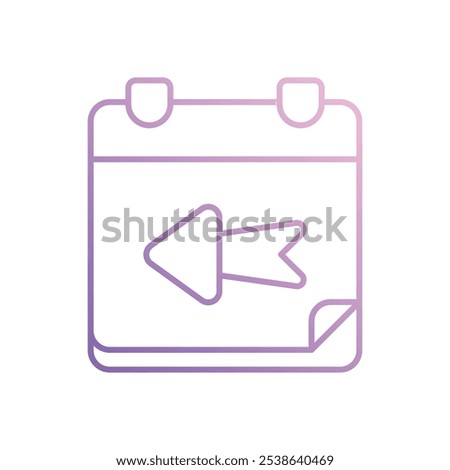 Calendar With Arrows icon isolated on a white background. Vector illustration.