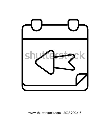 Calendar With Arrows icon isolated on a white background. Vector illustration.