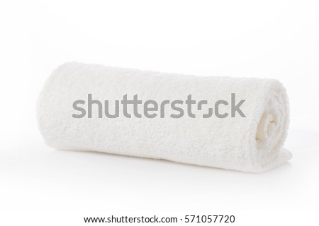 White towel on a white background / white towel on a white background / Nadale Zdjęcia stock © 
