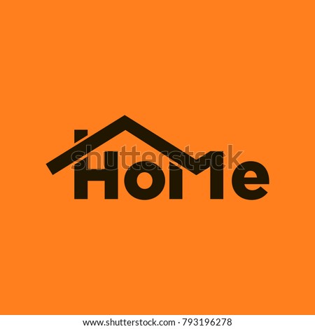Home vector logo template for real estate company. Illustration of roof. Design element. Creative idea for logotype. EPS10.