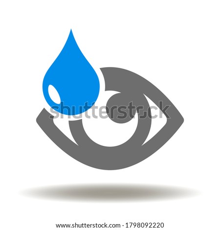 Eye Drops Icon Vector. Vision Ophthalmology Medicine Eyedrops Symbol.