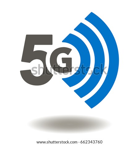 5G Vector Icon. 5th Generation Wireless Internet Network Connection Information Technology Illustration. Mobile devices telecommunication business web networking.