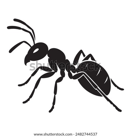 Ant silhouette vector. Ant Vector Design Logo. Ant Illustration With Various Shapes.