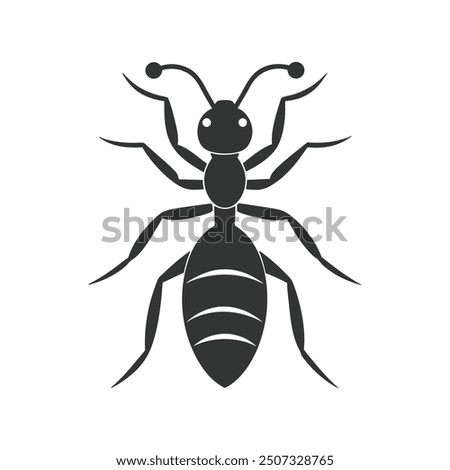 Ant silhouette vector. Ant Vector Design Logo. Ant Illustration With Various Shapes.  