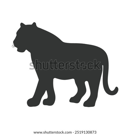 Tiger silhouette vector illustration art design. Tiger logo icon image.