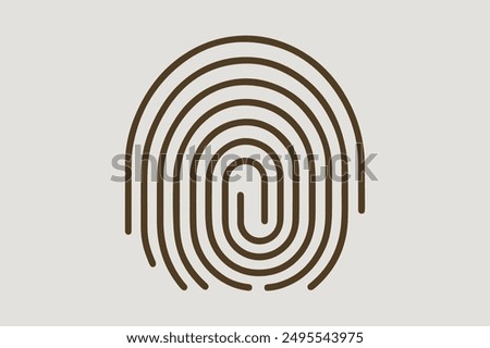 Touch ID icons. Fingerprint icon, Fingerprint icon, Set fingerprint scanning icon sign, thumb,