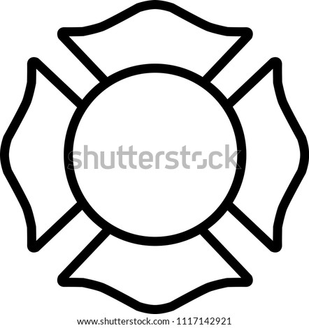 Firefighter White Emblem St Florian Symbol