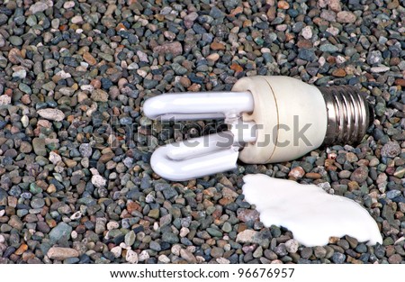Improper waste disposal of broken cfl bulbs.