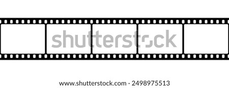 Film strip frame. Cinema tape. Photo negative, filmstrip. Movie black seamless vector illustration on white background for cinema-themed projects, movie posters and photographic albums.