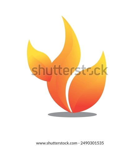 Fire logo with red, orange and  yellow color