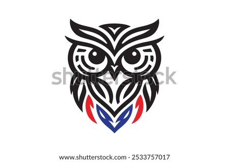 Owl logo icon animal black white