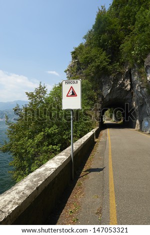 Vello (Bs),Italy, Iseo Lake,the bike path \