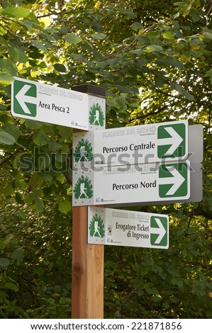 Provaglio (Bs),Franciacorta,Lombardy,Italy,National Reserve of Peat Bogs of lake Iseo,some signs
