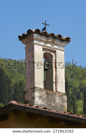 Provaglio d\'Iseo (Bs), Italy, a little bell tower of a little church