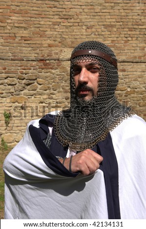 CASTELL\'ARQUATO, ITALY - MAY 2 : Actor in medieval costume during celebration  of \