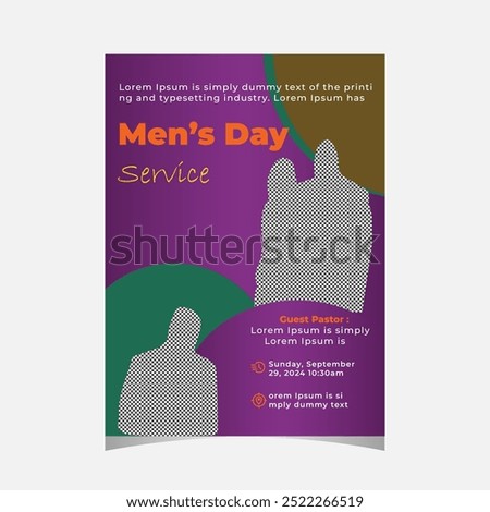 Mens Day service , International mens day flyer template , vector flyer