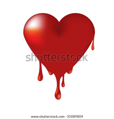 Bloody Heart Stock Vector Illustration 35089804 : Shutterstock