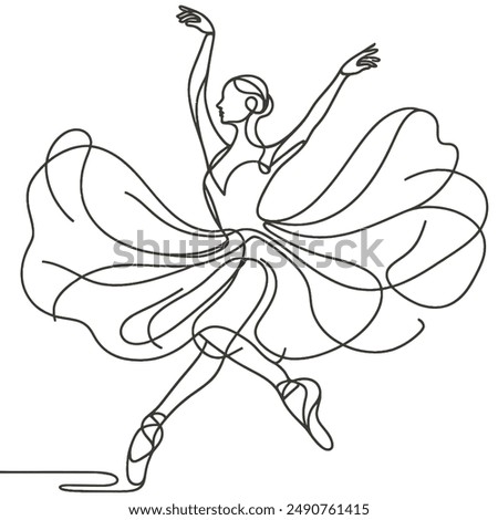 A single line dances across the page, revealing a graceful ballerina's fluid movements.