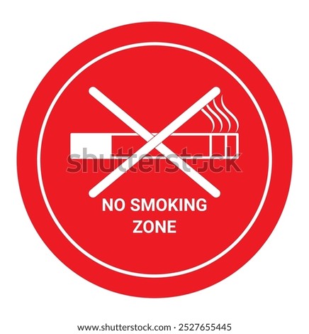 No smoking zone icon vector . no smoke icon vector. smoke ban icon .