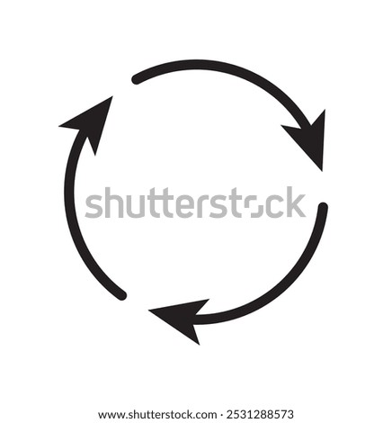 Recycle icon vector illustration. Circle arrow vector , refresh arrow icon vector illustration.