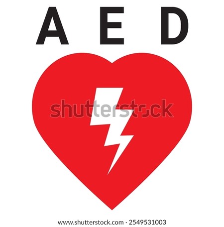 AED icon ,  Automated external defibrillator icon vector isolated on white background.