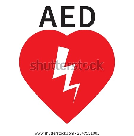 AED icon ,  Automated external defibrillator icon vector isolated on white background.