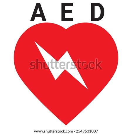 AED icon ,  Automated external defibrillator icon vector isolated on white background.