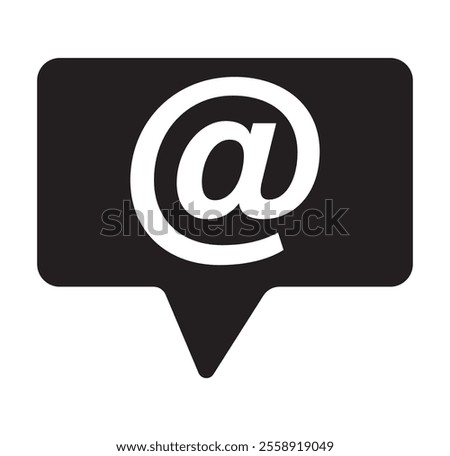 Mention icon vector isolated on white background . Trendy Mentions logo concept illustration .