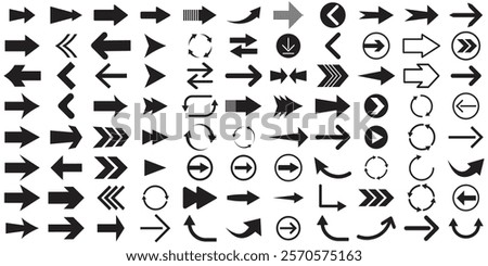 Set black arrows for web design. Arrows vector icon. modern simple arrows . Set of big black vector arrows.  Arrow icon pack.