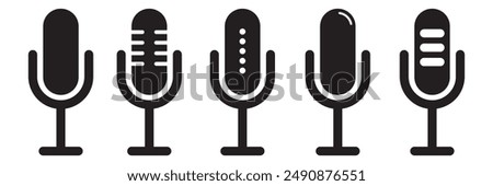 Microphone icon vector set. audio illustration sign collection. mic symbol.