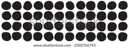 Blob shape vector illustration set. Random blob shapes. Organic black blobs of irregular shape. Abstract blotch, inkblot and pebble silhouettes, simple liquid. Vector illustration.