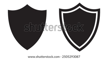 Security shield icon set, security shield logos. Security shield symbols. Vector illustration. eps10