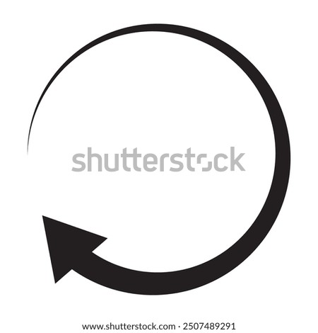 Circle arrow icon. Circular arrow icon, refresh, reload, rotation arrow icon symbol sign, vector illustration.