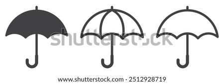 Umbrella icon set. Vector illustration of umbrella icon. Umbrella symbol collection. Umbrella icon. Vector illustration. EPS 10.