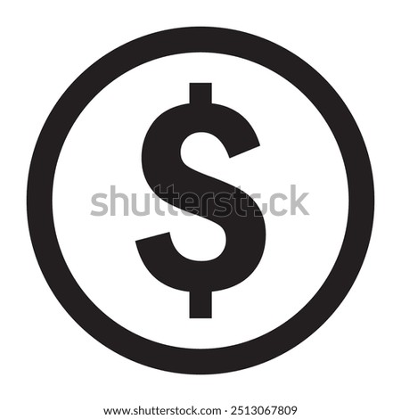 Dollar money coin icon. Flat illustration of dollar money coin vector icon for web design. Money icon. Dollar icon.