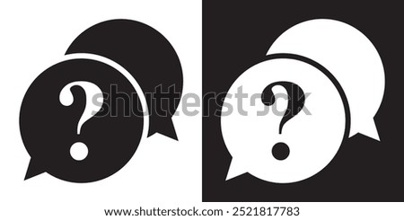 Comment question line icon set. FAQ line icon. question and answer pictogram. inquire bubble. ask or request sign. frequently asked questions icon for Ui designs.