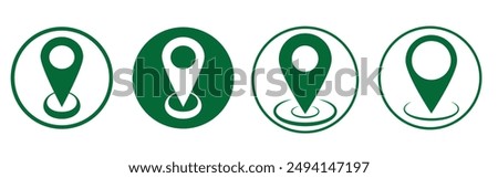 vector icon of simple forms of point of location, GPS pointer , map pointer . eps 10