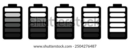 Battery icon vector illustration. battery charging sign and symbol. battery charge level. design eps 10