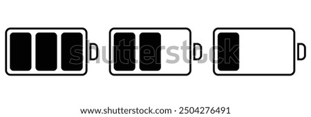 Battery icon vector illustration. battery charging sign and symbol. battery charge level. design eps 10