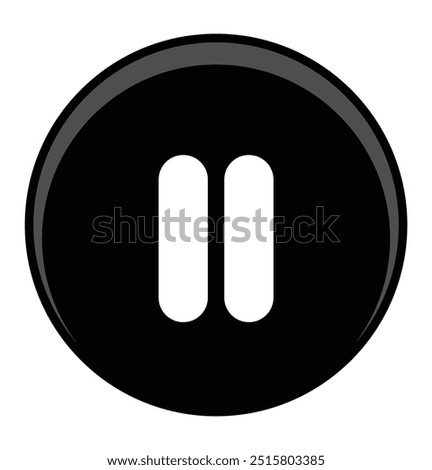 pause button media menu, pause icon vector, in trendy flat style isolated on white background. pause icon image, pause icon illustration. design eps 10