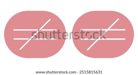 Not equal icon, vector illustration. Flat design style. vector not equal icon illustration isolated on White background, not equal icon. design eps 10