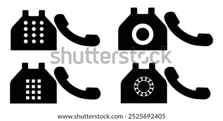 Set of phone icons isolated on white background. Collection telephone symbol, call ringing, call end, call receiving,  symbol, sign, logo vector. design eps 10