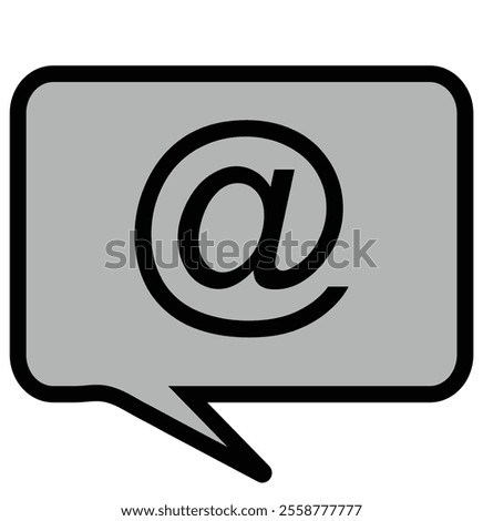 Mentions icon. Trendy linear Mentions logo concept on transparent background from Technology collection. perfect for website, blog, logo, graphic design, social media, UI. Design eps 10. 