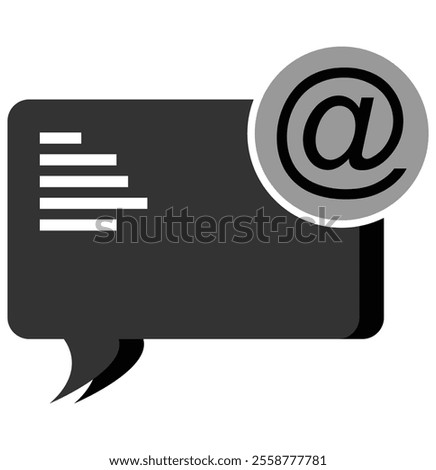 Mentions icon. Trendy linear Mentions logo concept on transparent background from Technology collection. perfect for website, blog, logo, graphic design, social media, UI. Design eps 10. 