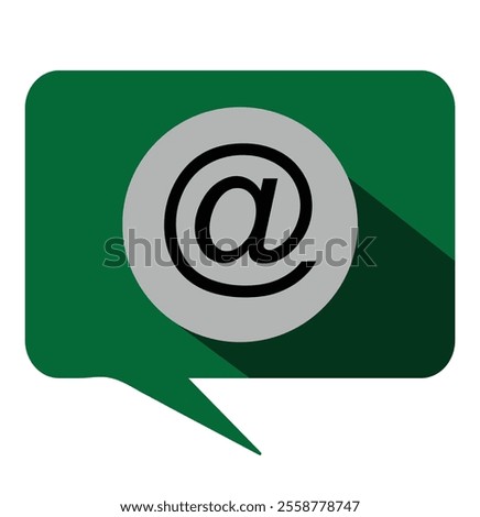 Speech bubbles with mention icon vector. Trendy Mentions logo concept. Mail, communication, inbox icon vector image.  Suitable for mobile apps, web apps and print media. Design eps 10. 