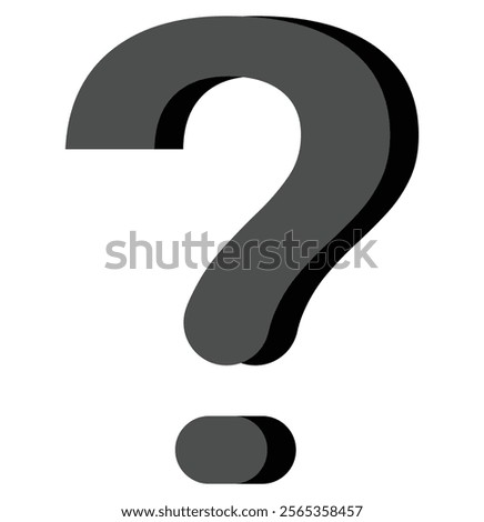  Question mark icon vector illustration. 3D glass question mark symbol, Realistic vector. question mark, speech bubble, checkbox. FAQ sign. Question answer sign. Problem and solution concept. eps 10