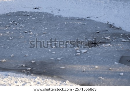 Similar – Image, Stock Photo Small ice floes on the Hohenzollern Canal